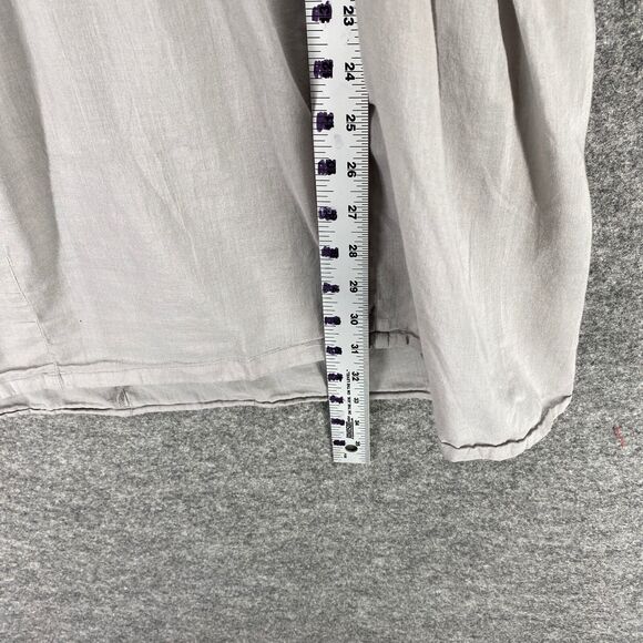 Ash & Sara Sheath Dress Women M Gray Embroidered Short Sleeve Lace Elastic Waist - Picture 7 of 8